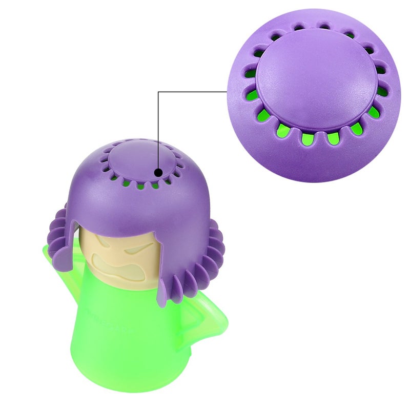 OIF Angry Mama Microwave Cleaner Angry Mom Microwave Oven Steam Cleaner Easily Cleans The Crud in Minutes. Steam Cleans with Vinegar and Water for Home or Office Kitchens-Green - Image 2